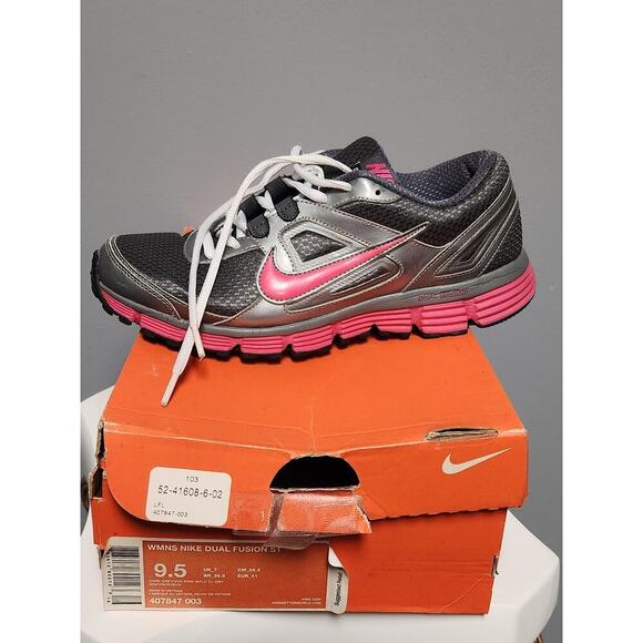 Nike Dual Fusion ST Grey and Pink 9.5 Women's - Picture 6 of 7